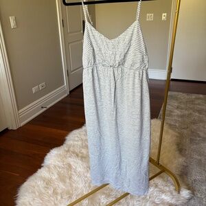 GapMaternity- Grey and white striped babydoll dress, small
